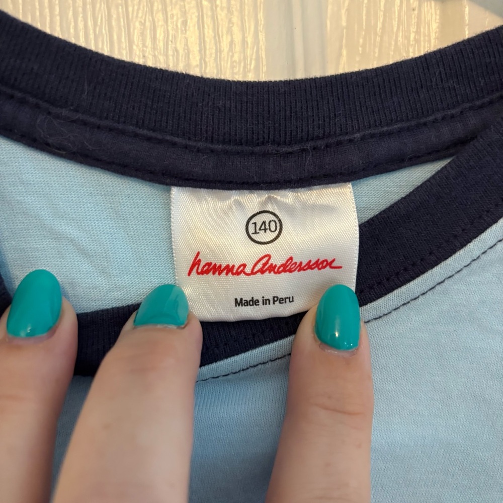 Hanna Andersson 140 (10) Blue Sailboat Kids T-Shirt - Picture 3 of 4